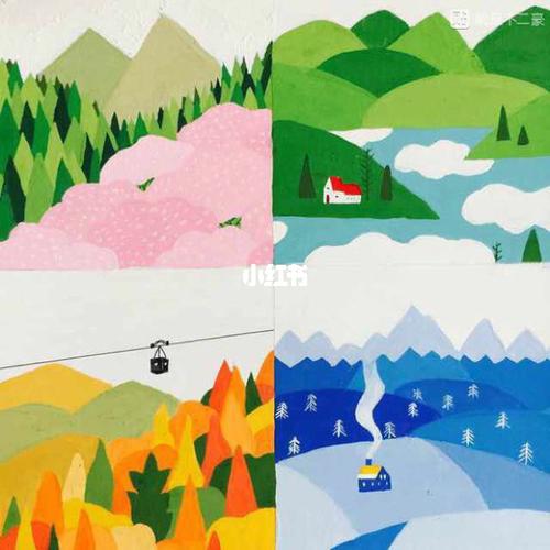 抽象/颜色/构成/色彩搭配/四季装饰画合集_装饰画_色彩搭配_青岛自由