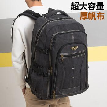 高档户外旅行双肩包耐用大容量帆布双肩包中学生书包复古电脑背包男女