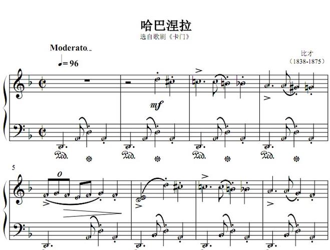 约翰·汤普森现代钢琴教程二(大汤2)40-哈巴涅拉 原版
