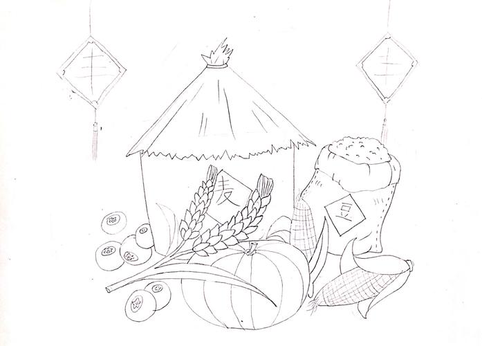 【洋浦第一小学】美术课推送《五谷丰登》简笔画