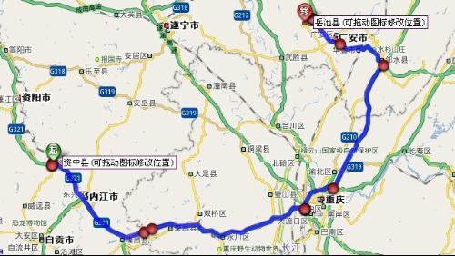 想问一下四川资中到岳池行走路线怎么走?