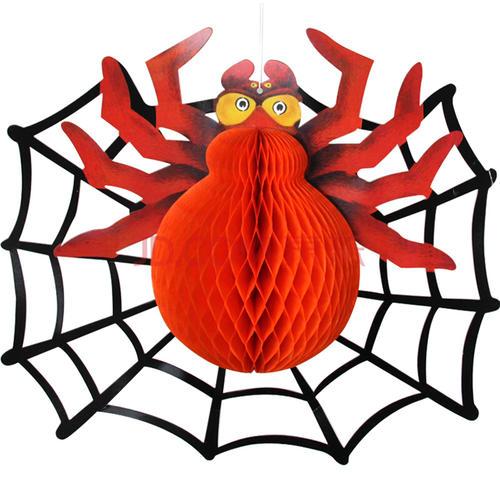 万圣节蜘蛛网剪纸制作