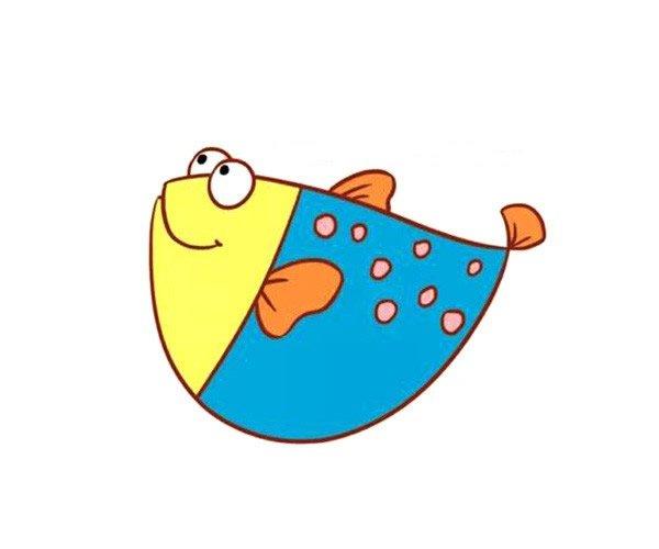 两款漂亮的卡通小鱼简笔画图片