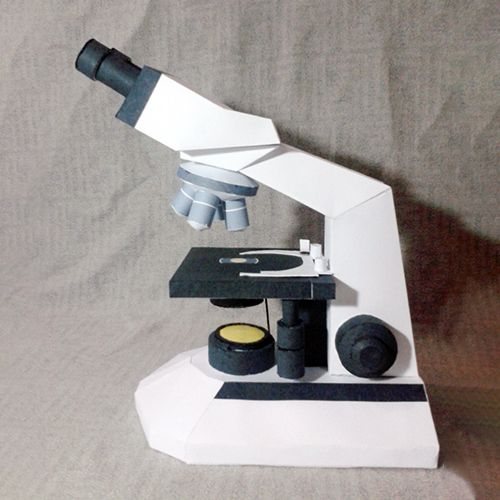 原比例 1 : 1 纸模型道具模型显微镜 diy 数码仪器手工制作