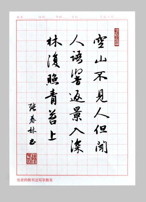 张春林老师 书法作品欣赏