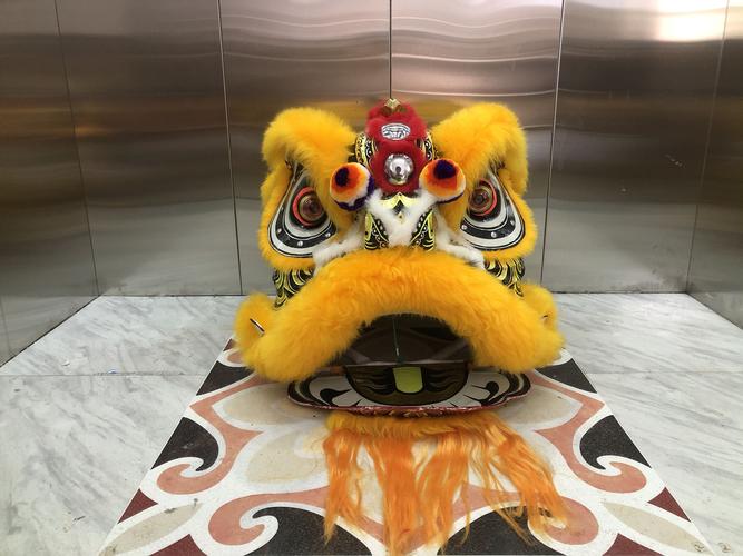 南狮行老夫子狮头三个镜子狮子老夫子醒狮广东南狮舞龙舞狮