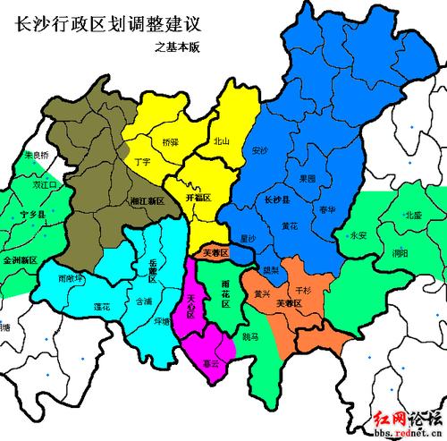 长沙行政区划的1996年城区调整