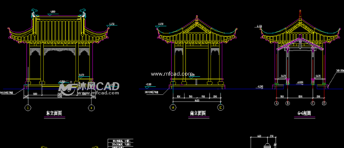 歇山亭木结构图纸