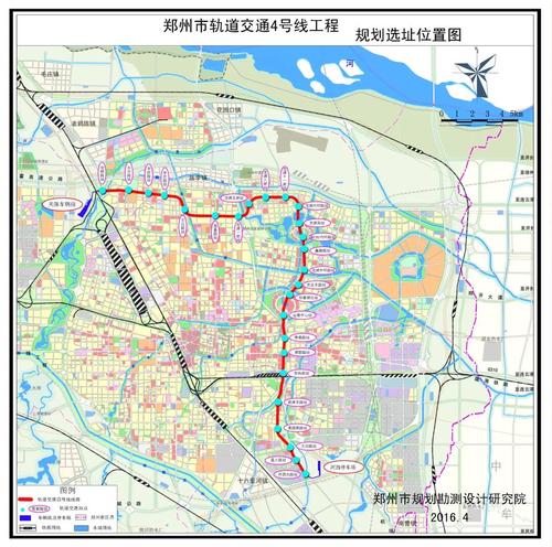 线路总体规划:郑州地铁4号线呈倒"l"形走向,西北起自惠济区老鸦陈站