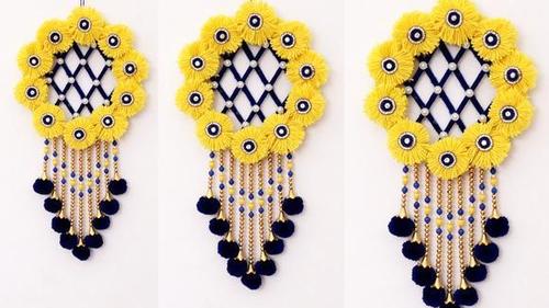 用旧毛线手工制作一个漂亮的壁挂,做法简单,美观大气