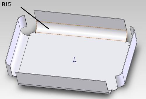 如何用solidworks钣金功能建立水槽钣金展开图