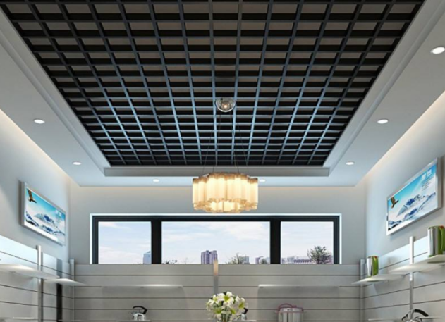 格栅吊顶装修效果图格栅吊顶原来还能这么装修