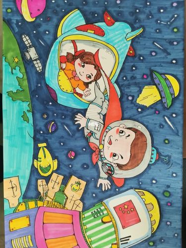 童心向党,中华魂_绘画_人文_绘画