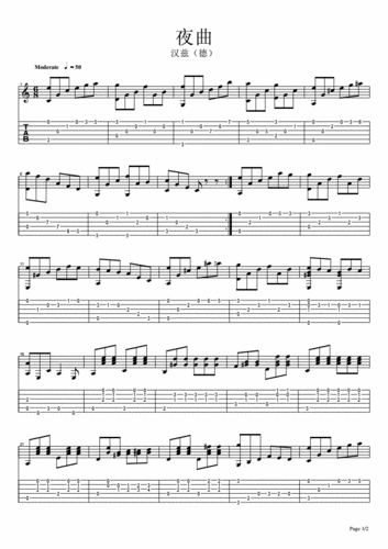 夜曲(汉兹)古典吉他谱.pdf