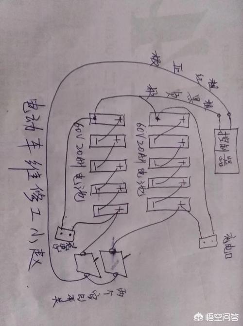 电动摩托车两组电池如何接线?