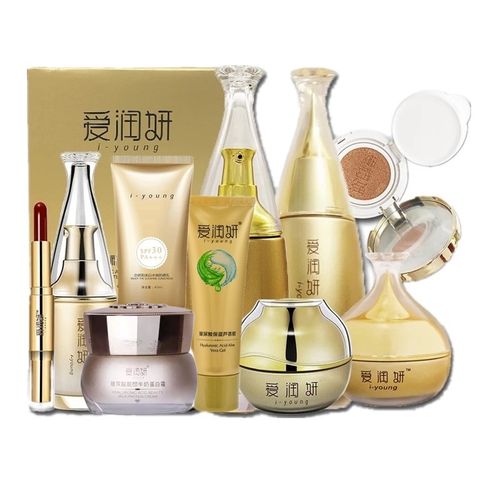 爱润妍化妆品正品玻尿酸精华液水乳霜面膜补水保湿护肤品套装官方