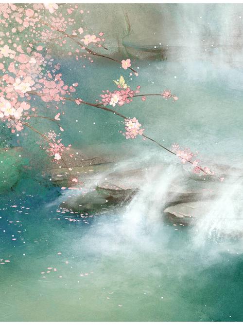 古风四季壁纸背景图95有文案抱图留言点赞_壁纸_古风_腮红_古风壁纸