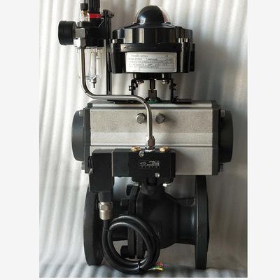 气动法兰放料阀 碳钢法兰球阀 气动开关阀 带三联件自控阀门