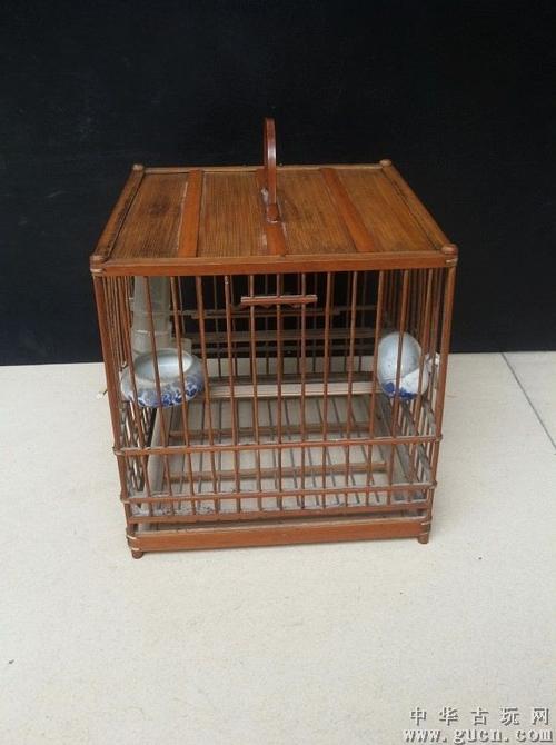 全品老竹鸟笼(带2个鸟食罐)