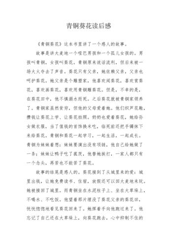 青铜葵花读后感