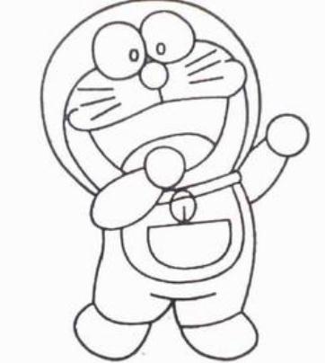 彩色铅笔画图片大全_机器猫铅笔画的图片大全