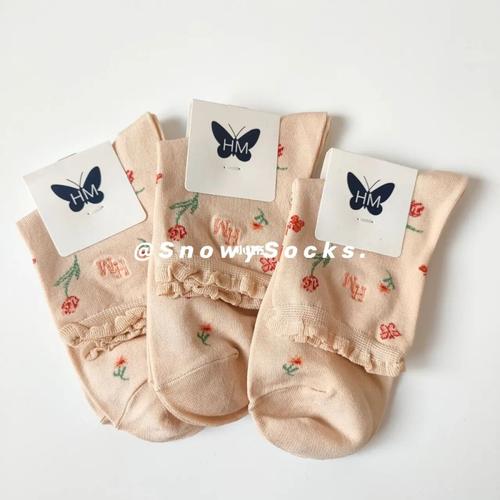 福助 蝴蝶夫人系列女短袜_日本_小众_短袜_袜子_穿搭_日本袜子_时尚