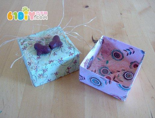 简单的礼物盒折纸步骤_巧巧手幼儿手工网