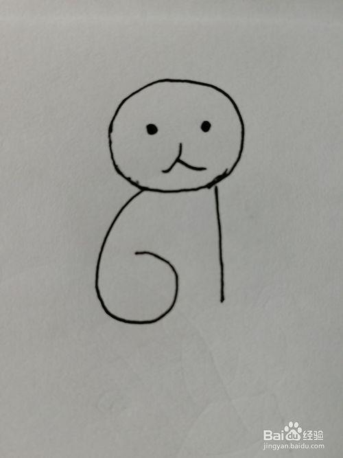 简笔画(7)——用数字61画小狗