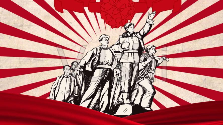 劳动最光荣工人复古舞台背景