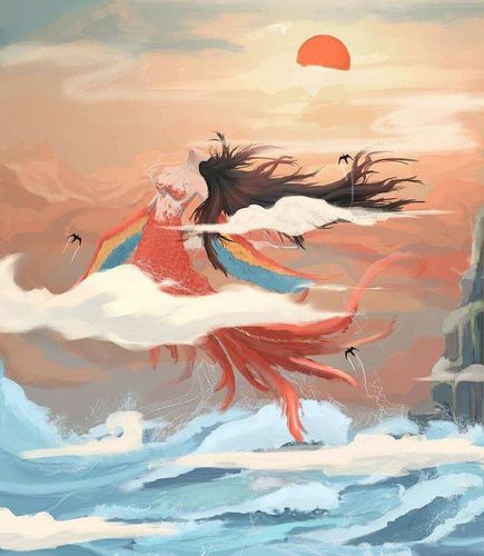 女娃炎帝的最后一个女儿叫女娃,她的故事记载在《山海经》以及