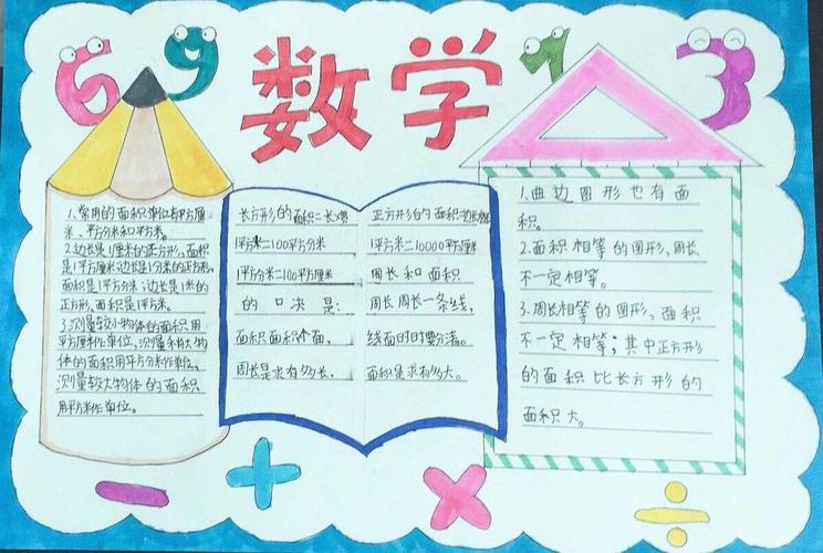 数学的魅力一记五年级六七班学生们的数学手抄报展示