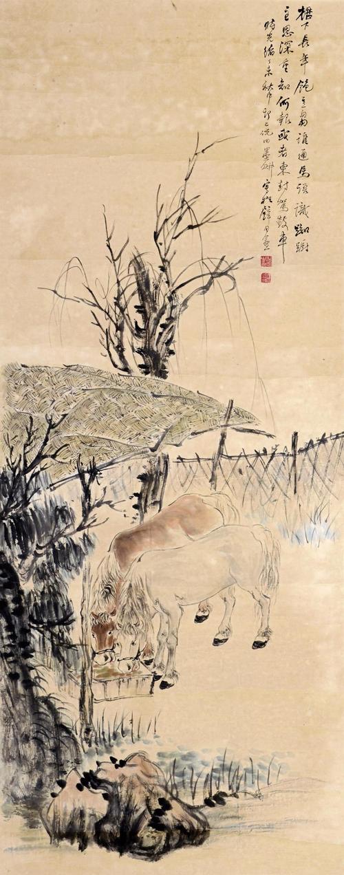 倪田《双骏》