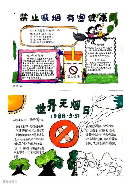 远离传统烟草和电子烟主题手抄报