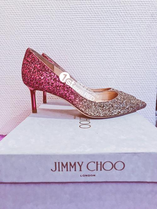 jimmy choo限量款渐变色尖头高跟鞋