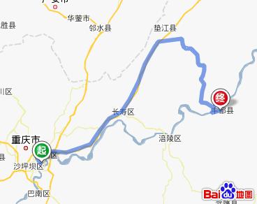 重庆到丰都是不是要经过垫江【求路线】
