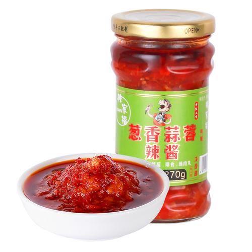 辣家福葱香蒜蓉辣酱270g瓶装美味下饭炒菜拌面辣酱蒜蓉香辣酱