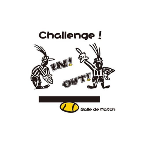 [巴尔德火柴网球·羽毛球服装(男子的/uny)]t恤/challenge/挑战!