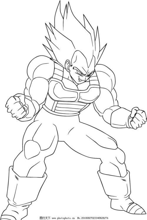 七龙珠贝吉塔幼小简笔画