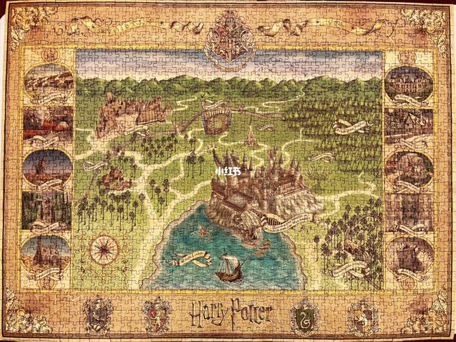 终于拼好啦 哈利波特的霍格沃茨城堡地图 感谢家里狗女儿鸟儿子的口下