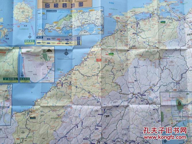 岛根县导游图 岛根县地图 岛根地图 日本地图 日本观光图