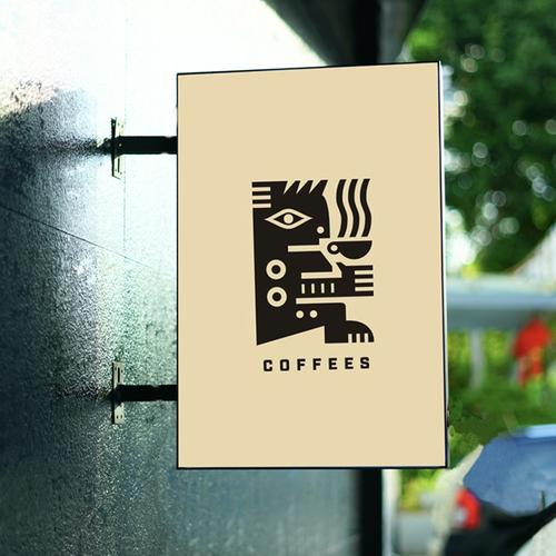 软膜双面灯箱落地头灯圆形发光招牌美容咖啡灯箱