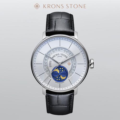[个性限量]krons stone 卝石官方原装瑞士机芯月相机械手表男礼品
