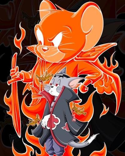 当猫和老鼠变成火影忍者,六道汤姆猫太可爱,鼬神的须佐是杰瑞