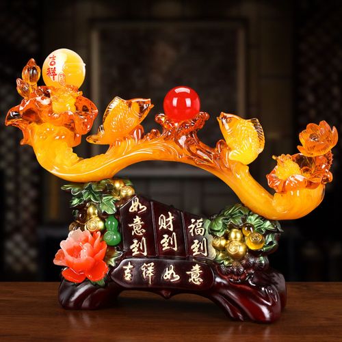 厂家直销吉祥如意树脂工艺品摆件办公室家居摆饰乔迁