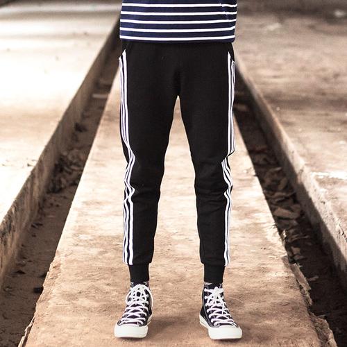 2018夏季新款三条裤子跑步运动裤男三道杠卫裤休闲裤