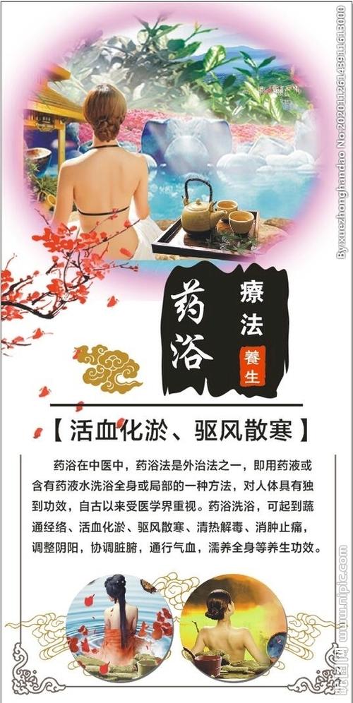 药浴养生海报图片