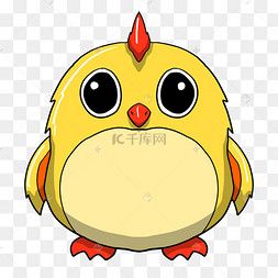 卡通动物可爱小鸡手绘卡通可爱萌宠动物表情包白色小鸡哇好喜欢想要