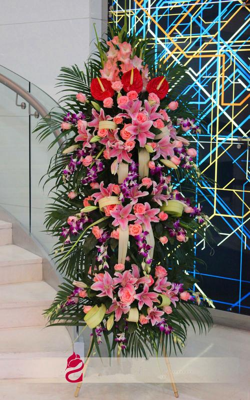 高档三层花架常熟苏州姑苏区园区太仓昆山鲜花店同城速递开业花篮_7折