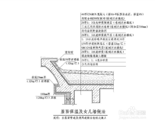 屋顶保温防水做法