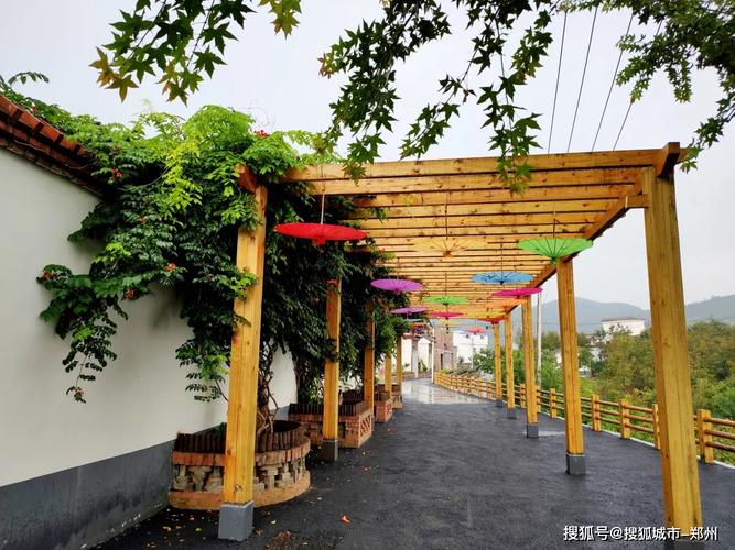 各地游客络绎不绝, 饭坡镇沙坡村以创建省级森林乡村为契机, 结合